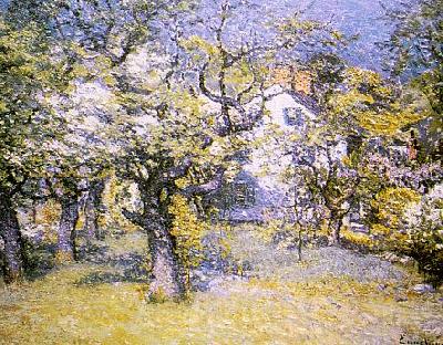 John J Enneking Through the Orchard France oil painting art